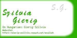 szilvia gierig business card